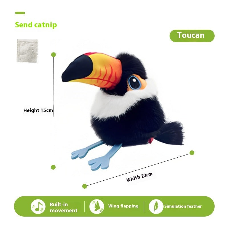 Interactive Bird Sound Toy - Electric Shaking Plush Sparrow