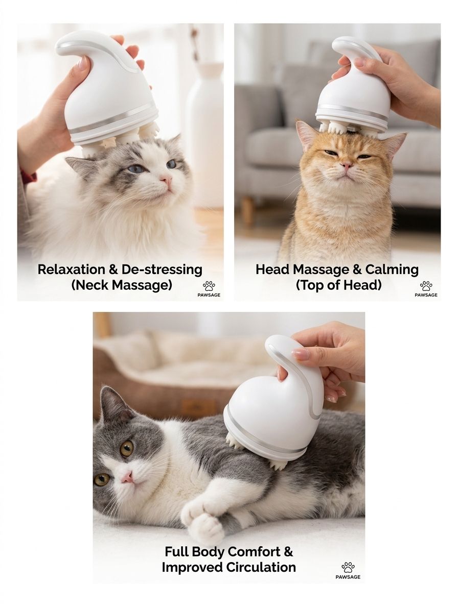 : Pet Head Massager Electric Multifunctional – Stress Relief Grooming for Dogs & Cats)