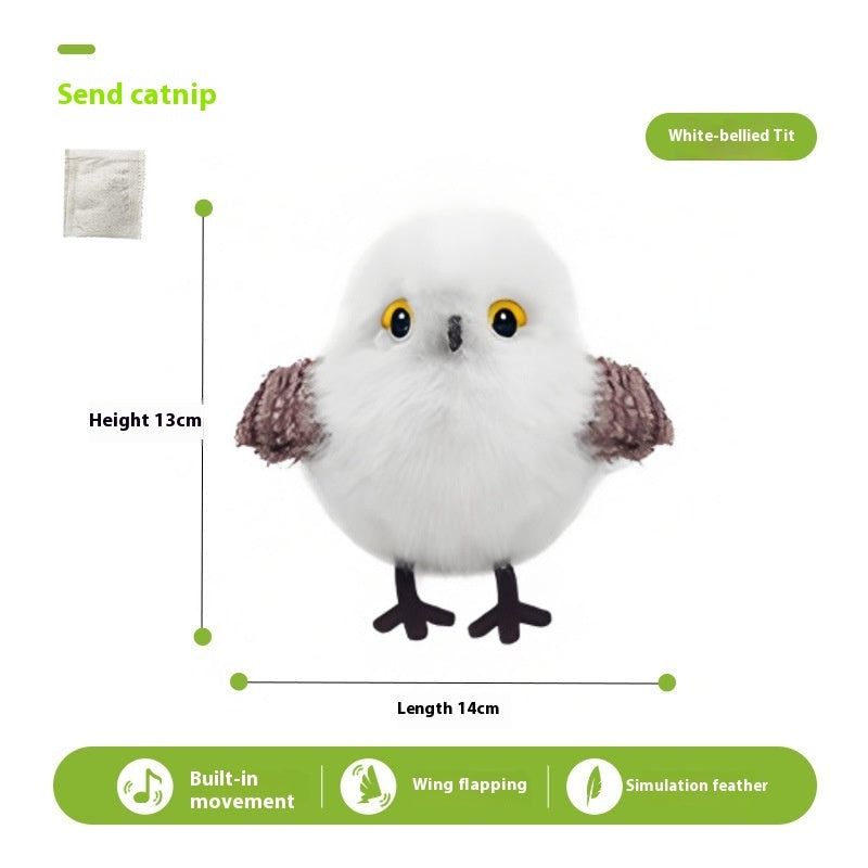 Interactive Bird Sound Toy - Electric Shaking Plush Sparrow